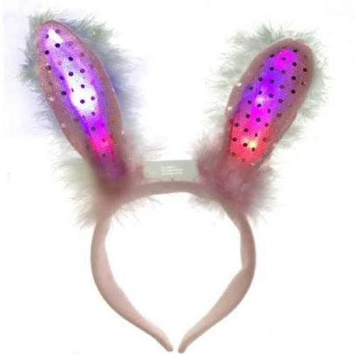LED Light Up Bunny Ears (1 Hat Per Pack) - Glow-Paradise