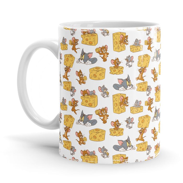 Chasing Cheese - Tom & Jerry Ceramic Home Kitchen Drinking Coffee Milk Mug (350ml/11oz, Made in USA) - Glow-Paradise