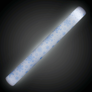 LED Light Up 16 Inch Snowflakes Print Foam Stick (1 Per Pack) - Glow-Paradise
