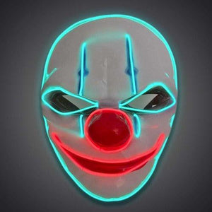 EL Mask Clown (1 Mask Per Pack) - Glow-Paradise