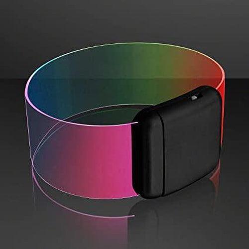 LED Light Up Clear Bracelets with Magnetic Clasp - Multicolor (1 Quantity Per Pack) - Glow-Paradise