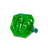 Light-Up Flashing Supersized Diamond Ring (Green Color, 1 Pair Per Pack) - Glow-Paradise