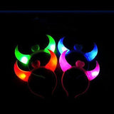 LED Light Up Devil Horns (Green Color, 1 Quantity Per Pack) - Glow-Paradise