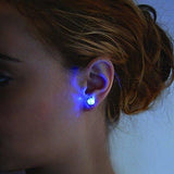 LED Light Up Diamond Shape Stud Earrings (Blue Color, 1 Pair Per Pack) - Glow-Paradise