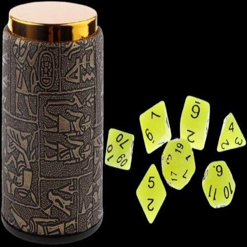 Glow in The Dark Multi-Sided Dices Cup Set Game (1 Set Per Pack) - Glow-Paradise