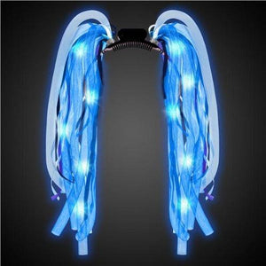 LED Party Dreads Headbands - Assorted (4 Quantity Per Pack) - Glow-Paradise