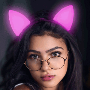 Light Up Cat Ears (Pink Color, 1 Quantity Per Pack) - Glow-Paradise