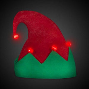 LED Light Up Elf Hat (1 Quantity Per Pack) - Glow-Paradise