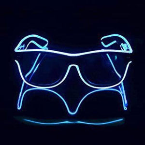 EL-Wire Aviator Shades with Sound Sensor and Dark Lens (Blue Color, 1 Per Pack) - Glow-Paradise