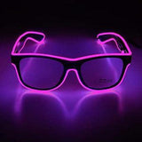 EL-Wire Aviator Shades with Sound Sensor and Dark Lens (Pink Color, 1 Per Pack) - Glow-Paradise