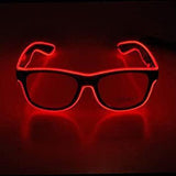 EL-Wire Aviator Shades with Sound Sensor and Dark Lens (Red Color, 1 Per Pack) - Glow-Paradise