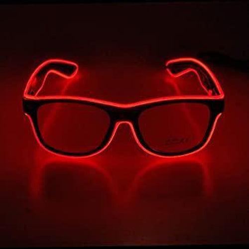 EL-Wire Aviator Shades with Sound Sensor and Dark Lens (Red Color, 1 Per Pack) - Glow-Paradise