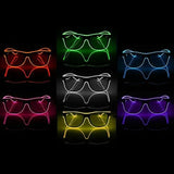 EL-Wire Aviator Shades with Sound Sensor and Dark Lens (White Color, 1 Per Pack) - Glow-Paradise