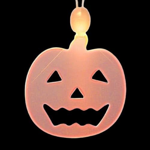 LED Acrylic Pumpkin Necklace (1 Necklace Per Pack) - Glow-Paradise