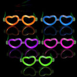 Glow Heart Shaped Glasses (Yellow Color, 12 Eye Glassess Per Pack) - Glow-Paradise