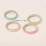 Glow In The Dark Stainless Steel Rings (Assorted Colors, 4 Count Per Pack) - Glow-Paradise