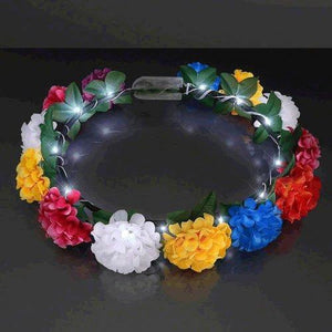LED Light Up Rainbow Flowers Fairy Halo Crown Headband (1 Quantity Per Pack) - Glow-Paradise
