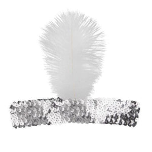 White Feather Headband (1 Hat Per Pack) - Glow-Paradise