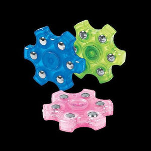 Glow In The Dark Stress Buster Fidget Spinners (6 Per Pack) - Glow-Paradise