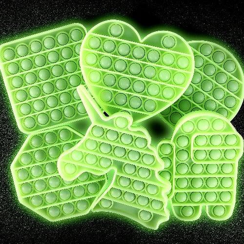 Glow in The Dark Fidget Toys (Assorted Designs, 6 Per Pack) - Glow-Paradise