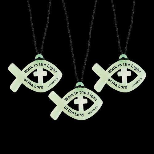 Glow Fish Symbol Necklaces (2