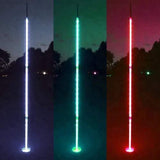 LED Light Up 6.5 ft Night Golf Putting Flag Sticks (Blue Color) - Glow-Paradise