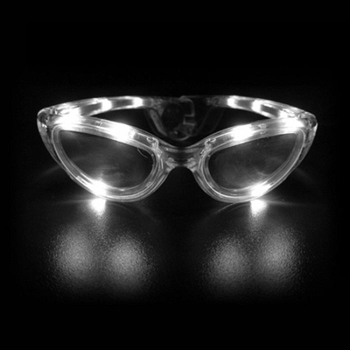 LED Flashing Light Up Sunglasses (White Color, 1 Per Pack) - Glow-Paradise