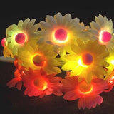 LED Light Up Flower Headband (White Color, 1 Quantity Per Pack) - Glow-Paradise