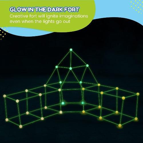 Glow in The Dark Castles Fort Building Kit (1 Kit Per Pack) - Glow-Paradise