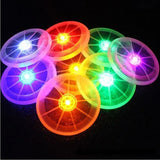 LED Light Up Glowing Frisbees - Multi Color (3 Quantity Per Pack) - Glow-Paradise