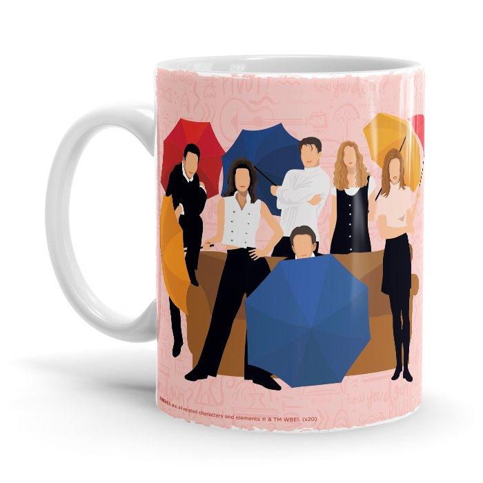 Friends: Umbrella - Friends Ceramic Home Kitchen Drinking Coffee Milk Mug (350 ml/11oz, Made in USA) - Glow-Paradise