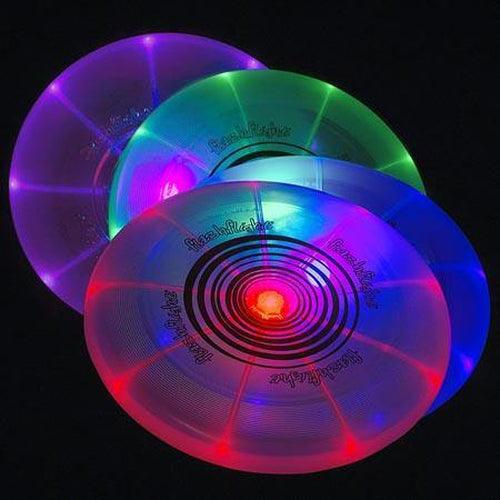 LED Light Up Glowing Frisbees - Multi Color (3 Quantity Per Pack) - Glow-Paradise