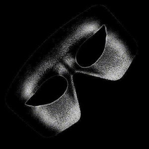 Mardi Gras Masquerade Non Light-up Metallic Mask (Black Color, 1 Mask Per Pack) - Glow-Paradise