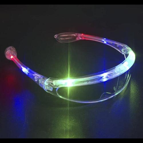 LED Light Up Futuristic Sunglasses Multicolor (1 Eyeglass Per Pack) - Glow-Paradise
