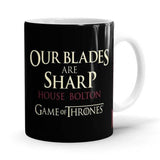 House Bolton: Our Blades Are Sharp - Game Of Thrones Ceramic Home Kitchen Drinking Coffee Milk Mug (350ml/11oz, Made in USA) - Glow-Paradise