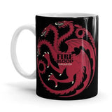 Fire And Blood - Game Of Thrones Ceramic Home Kitchen Drinking Coffee Milk Mug (350ml/11oz, Made in USA) - Glow-Paradise