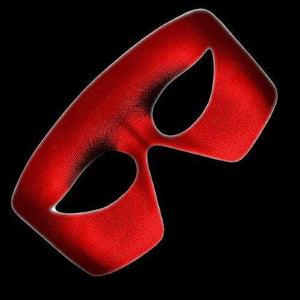 Mardi Gras Masquerade Non Light-up Metallic Mask (Red Color, 1 Mask Per Pack) - Glow-Paradise