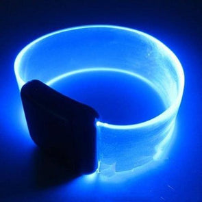 LED Light Up Clear Bracelets with Magnetic Clasp (Blue Color, 1 Quantity Per Pack) - Glow-Paradise