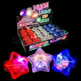 LED Star Gem Rings (Assorted Colors, 24 Rings Per Pack) - Glow-Paradise