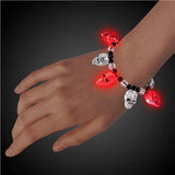 LED Light Up Skull Bead Bracelet (1 Quantity Per Pack) - Glow-Paradise