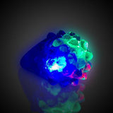 LED Flashing Jelly Bumpy Rings (Blue Color, 12 Rings Per Pack) - Glow-Paradise