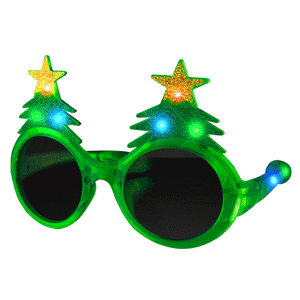 LED Christmas Tree Glasses (1 Sunglasses Per Pack) - Glow-Paradise