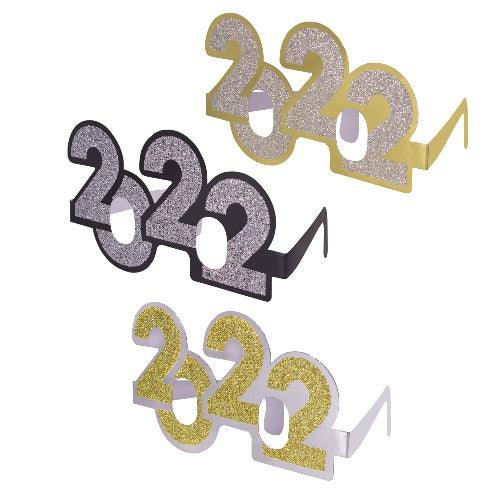 Gold & Silver 2022 Glasses (6 Sunglasses Per Pack) - Glow-Paradise
