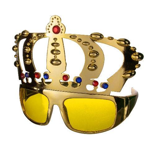 Gold Crown Sunglasses (1 Sunglasses Per Pack) - Glow-Paradise