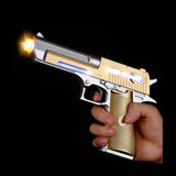 8 inch Gold Plated Laser LED Gun Pistol - Glow-Paradise