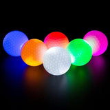 LED Light Up Golf Balls-No Inserts! No Timers! No Charging (Red Color, 6 Balls Per Pack) - Glow-Paradise