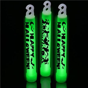 6 Inch Halloween Glow Sticks (Green Color, 25 Count Per Pack) - Glow-Paradise