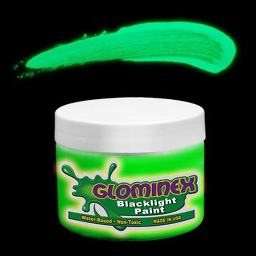 Glominex Blacklight UV Reactive Paint 4 oz Jars  (Green Color, 1 Quantity Per Pack) - Glow-Paradise