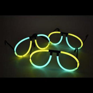 Glow Eyeglasses Bi-Color - Aviator Style- Bi Green/Yellow (50 Eye Glassess Per Pack) - Glow-Paradise
