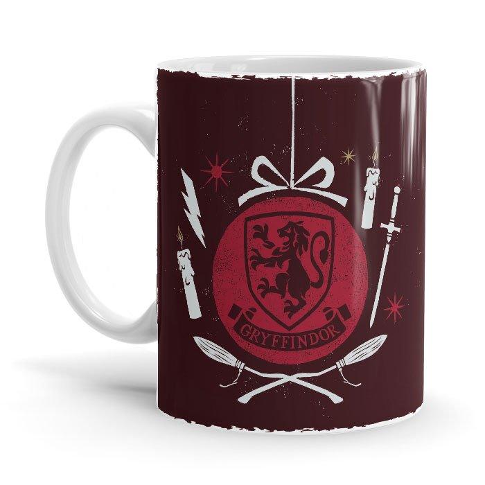 Gryffindor Christmas - Harry Potter Ceramic Home Kitchen Drinking Coffee Milk Mug (350ml/11oz, Made in USA) - Glow-Paradise